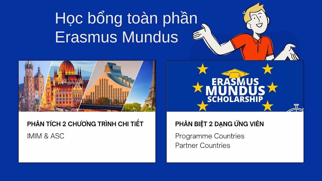 Thấu hiểu học bổng toàn phần Liên Minh Châu Âu Erasmus Mundus