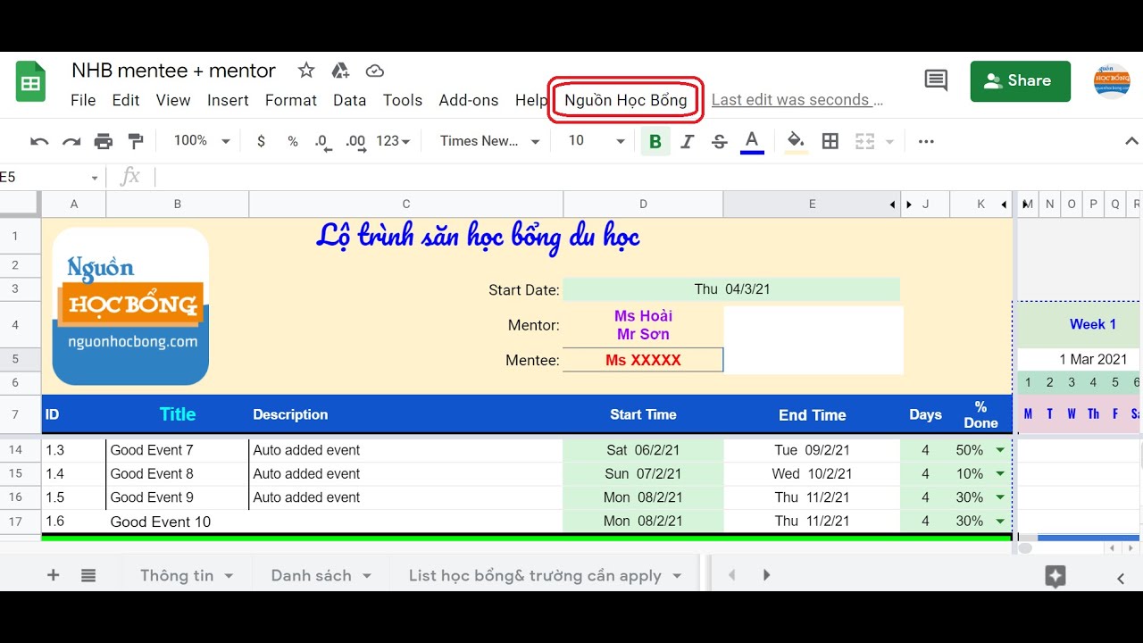 Giới thiệu File lộ trình săn học bổng du học (Đại học, Thạc sĩ, Tiến sĩ)