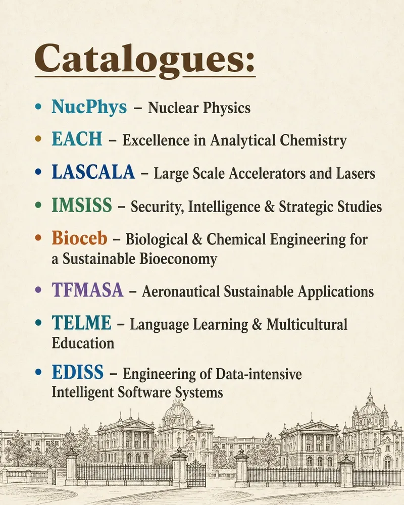 catalogue của học bổng Erasmus Mundus